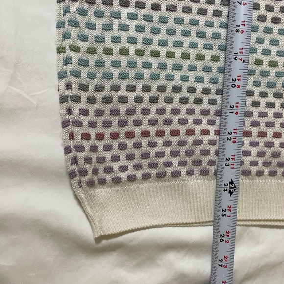 Alfred Dunner multi colored Crew Neck Sweater with Geometric Knit design - Picture 7 of 7